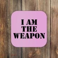 I Am The Weapon Hands OFF Protest  Coaster thumb 0