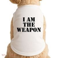 I Am The Weapon Hands OFF Protest  Doggie Tank thumb 0