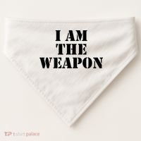 I Am The Weapon Hands OFF Protest  USA-Made Doggie Bandana thumb 0