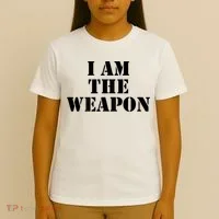 I Am The Weapon Hands OFF Protest  T-Shirt thumb 4