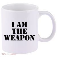 I Am The Weapon Hands OFF Protest  11oz C Handle Ceramic Mug thumb 0