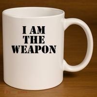 I Am The Weapon Hands OFF Protest  11oz C Handle Ceramic Mug thumb 3