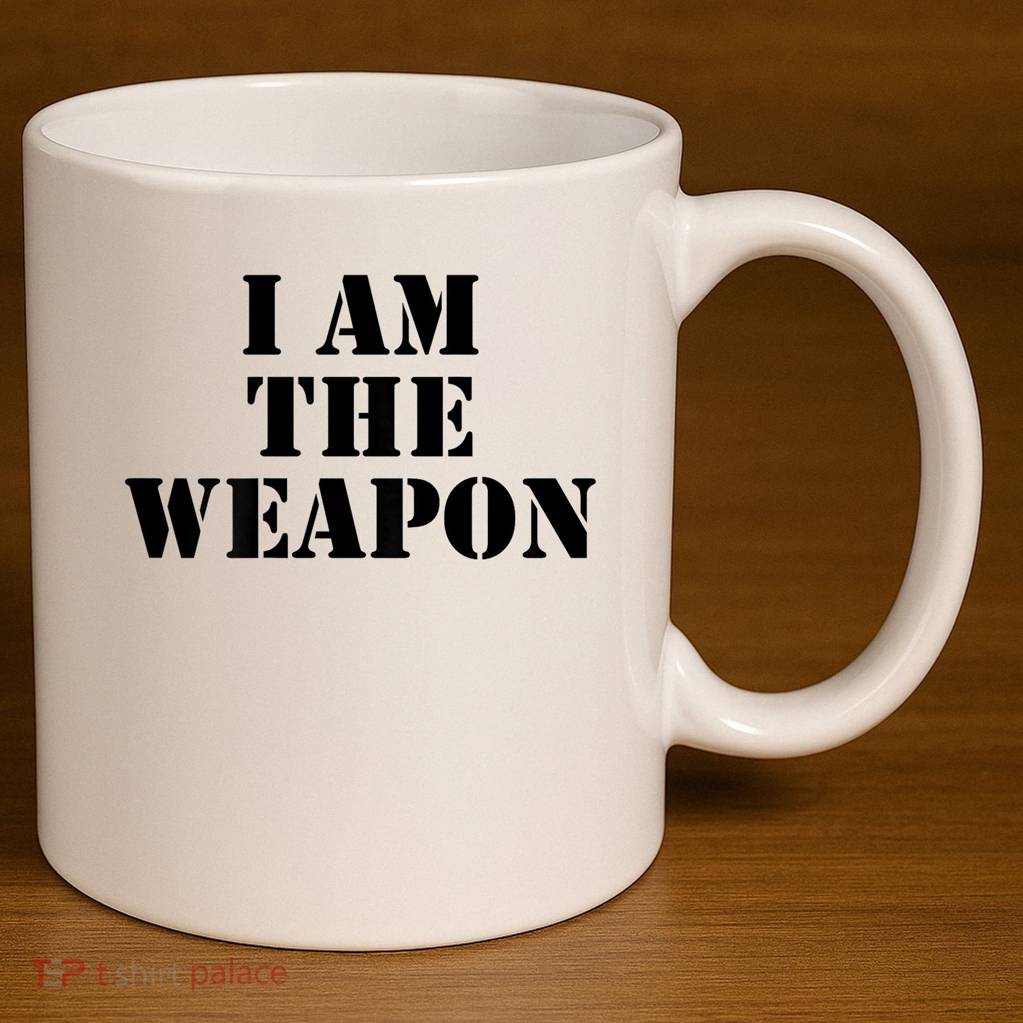 I Am The Weapon Hands OFF Protest  11oz C Handle Ceramic Mug