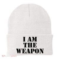 I Am The Weapon Hands OFF Protest  Beanie thumb 0