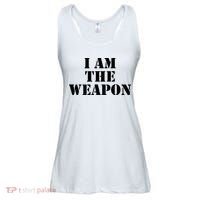 I Am The Weapon Hands OFF Protest  Ladies Essential Flowy Tank thumb 0