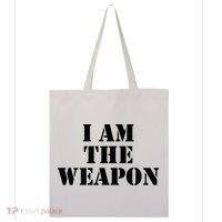 I Am The Weapon Hands OFF Protest  Tote Bag thumb 0