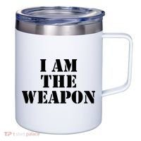 I Am The Weapon Hands OFF Protest  12oz Stainless Steel Coffee Mug thumb 0