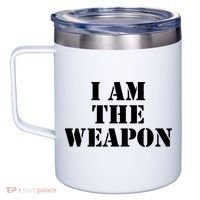 I Am The Weapon Hands OFF Protest  12oz Stainless Steel Coffee Mug thumb 2