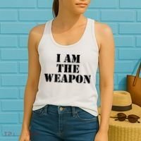 I Am The Weapon Hands OFF Protest  Women's Tank Top thumb 2