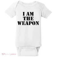 I Am The Weapon Hands OFF Protest  Baby Bodysuit thumb 0