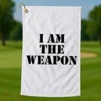 I Am The Weapon Hands OFF Protest  Golf Towel thumb 1