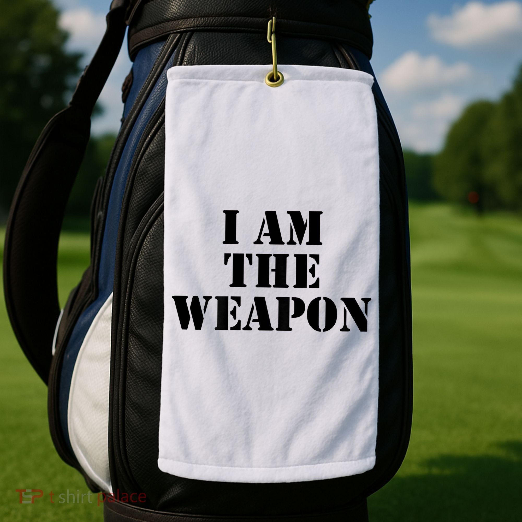 I Am The Weapon Hands OFF Protest  Golf Towel