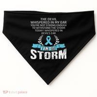 I Am The Storm Prostate Cancer Awareness USA-Made Doggie Bandana thumb 0