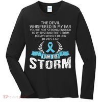 I Am The Storm Prostate Cancer Awareness Women's Long Sleeve Shirt thumb 0
