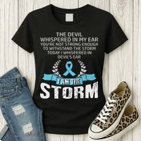 I Am The Storm Prostate Cancer Awareness Women's T-Shirt thumb 3
