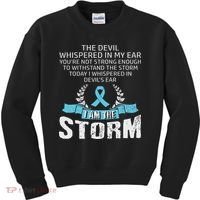 I Am The Storm Prostate Cancer Awareness Kids Sweatshirt thumb 0