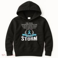 I Am The Storm Prostate Cancer Awareness Kids Hoodie thumb 0