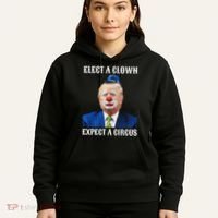 Impeach Anti Trump Elect A Clown Expect A Circus Fun Gift Hoodie thumb 5