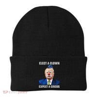 Impeach Anti Trump Elect A Clown Expect A Circus Fun Gift Beanie thumb 0