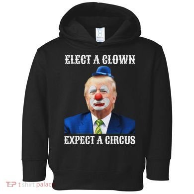 Impeach Anti Trump Elect A Clown Expect A Circus Fun Gift Toddler Hoodie