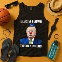 Impeach Anti Trump Elect A Clown Expect A Circus Fun Gift Tank Top thumb 4