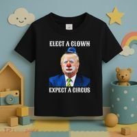 Impeach Anti Trump Elect A Clown Expect A Circus Fun Gift Toddler T-Shirt thumb 3