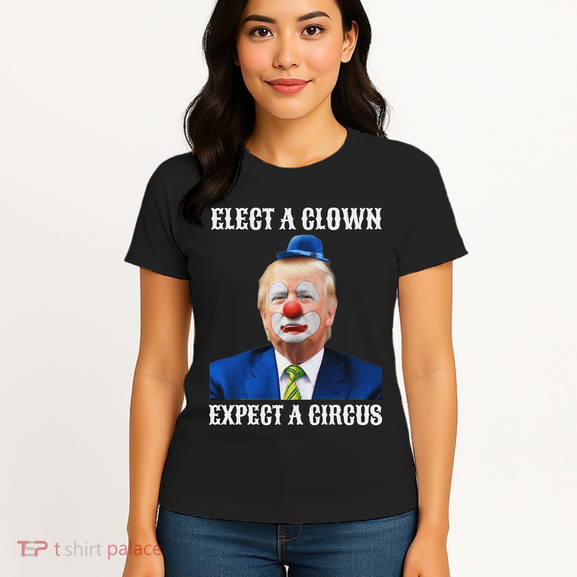 Impeach Anti Trump Elect A Clown Expect A Circus Fun Gift Women's T-Shirt