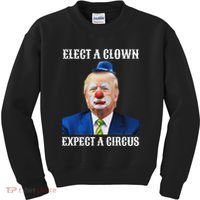Impeach Anti Trump Elect A Clown Expect A Circus Fun Gift Kids Sweatshirt thumb 0