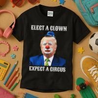 Impeach Anti Trump Elect A Clown Expect A Circus Fun Gift Kids T-Shirt thumb 3
