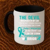 I Am The Storm Ovarian Cancer Warrior Funny Gift Coffee Mug thumb 2