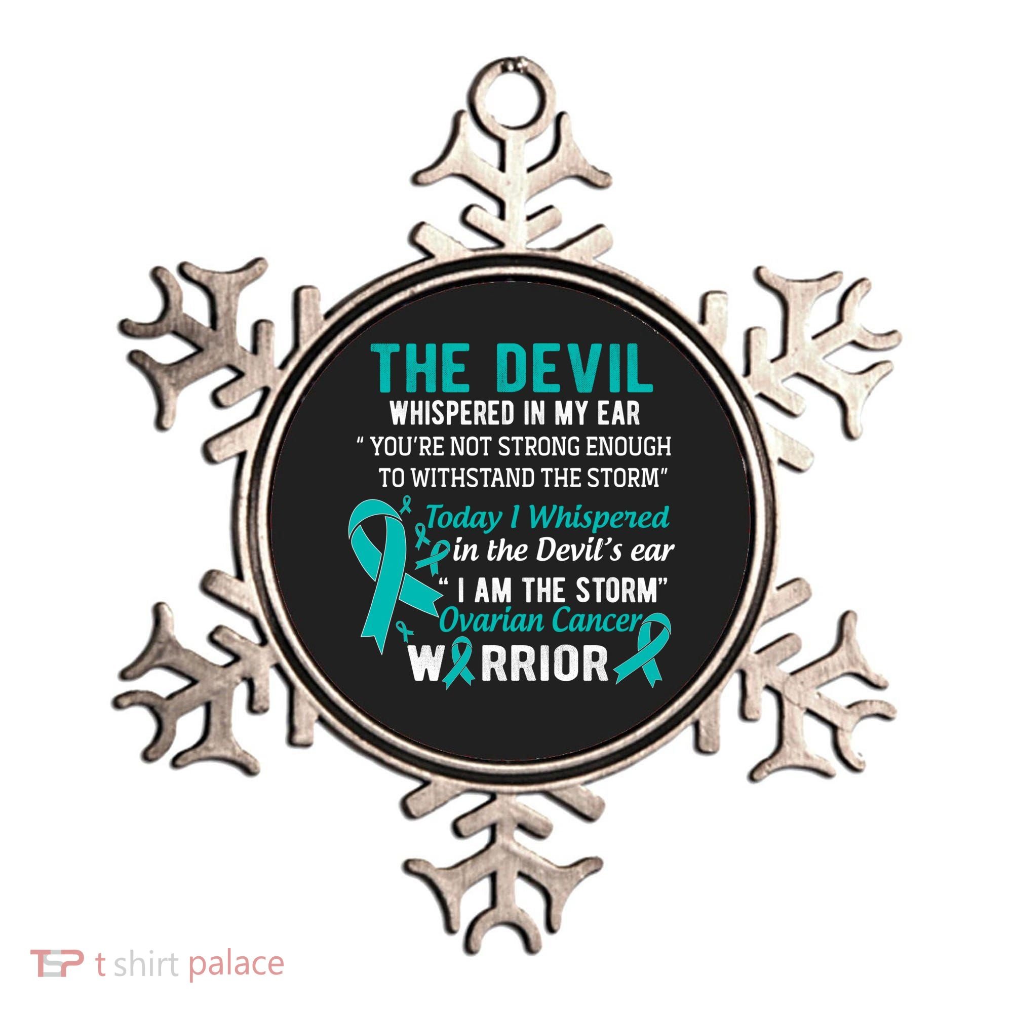 I Am The Storm Ovarian Cancer Warrior Funny Gift Ornament