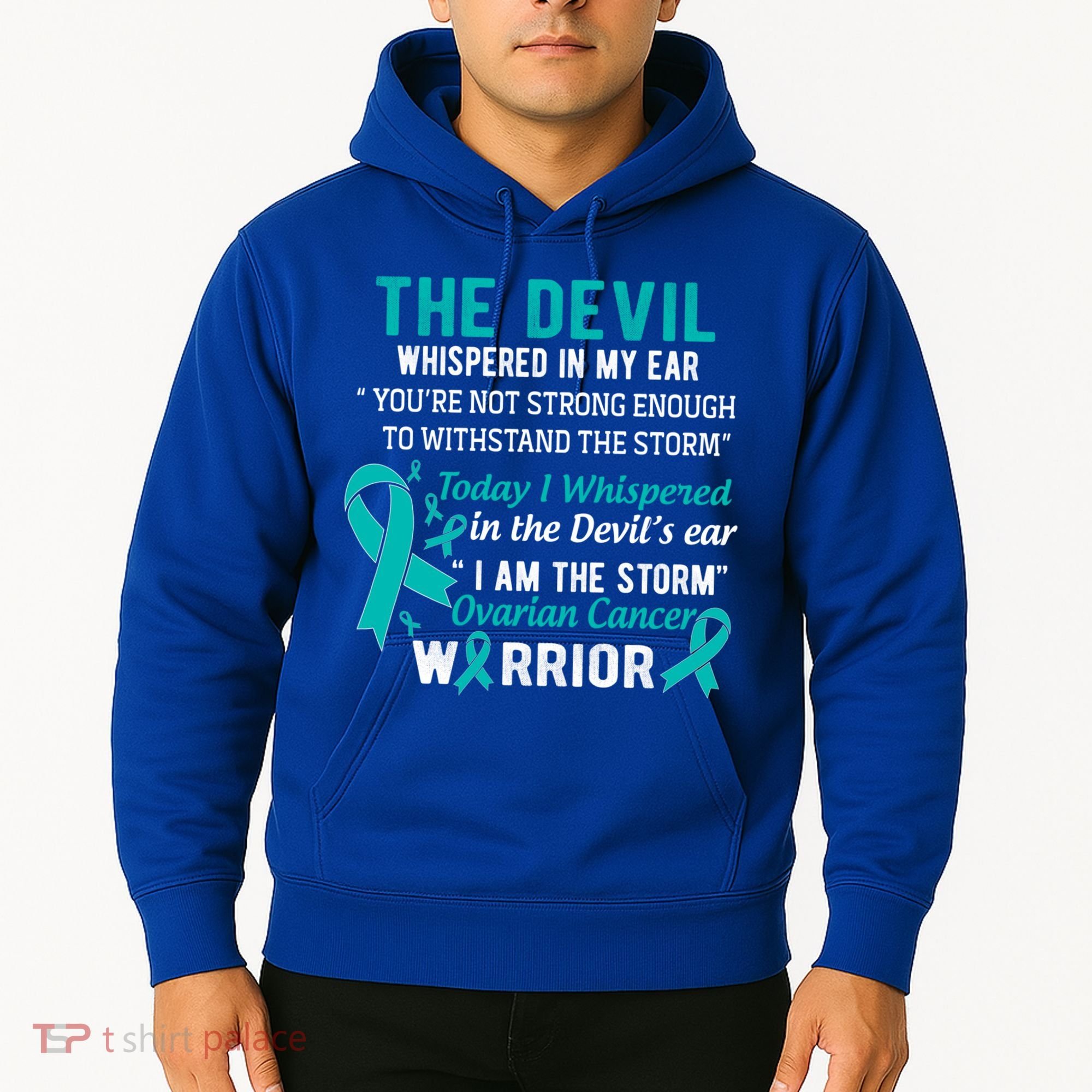 I Am The Storm Ovarian Cancer Warrior Funny Gift Hoodie