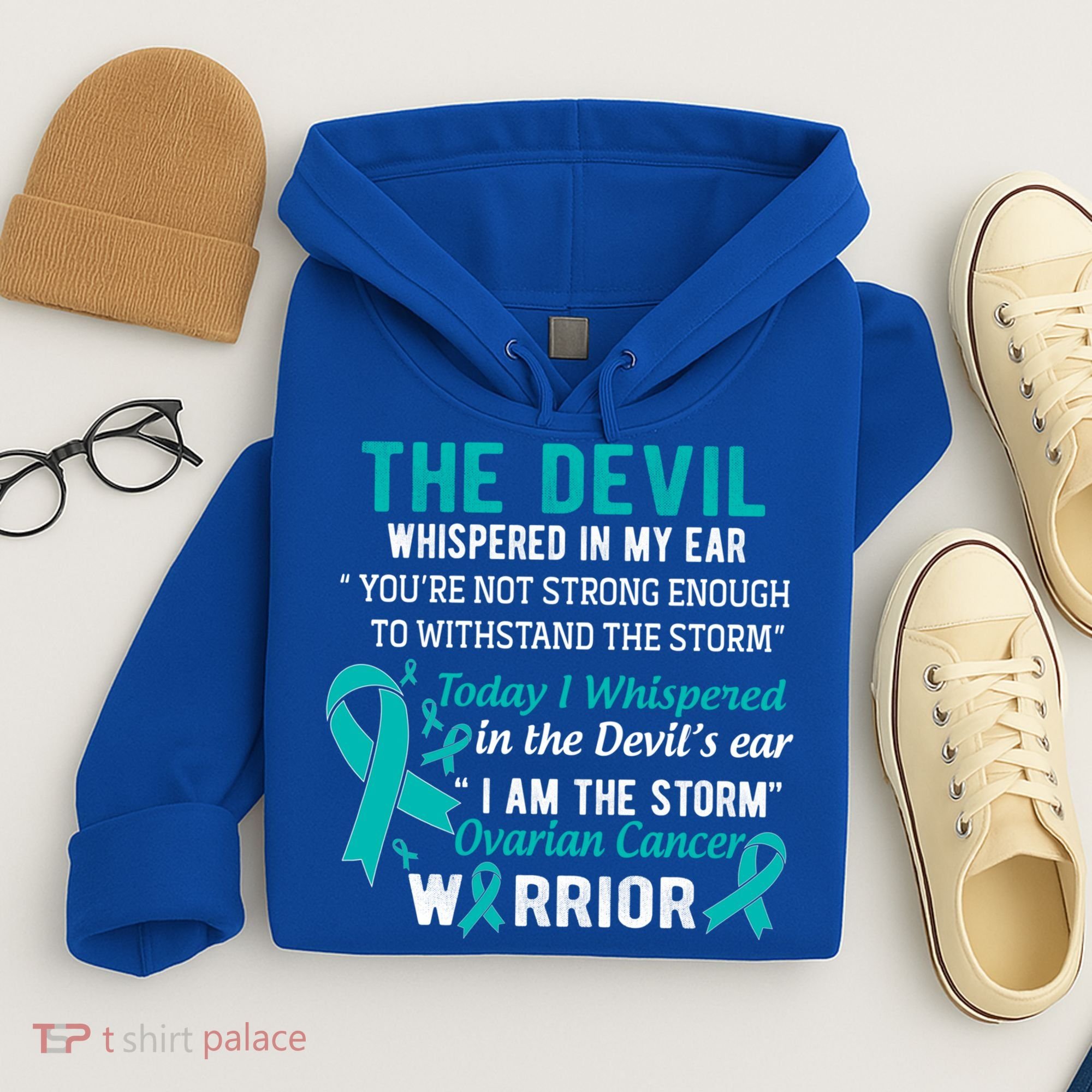I Am The Storm Ovarian Cancer Warrior Funny Gift Hoodie