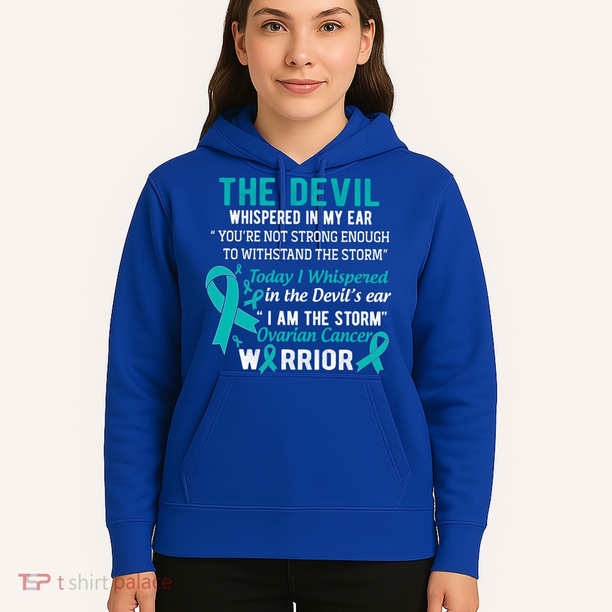 I Am The Storm Ovarian Cancer Warrior Funny Gift Hoodie