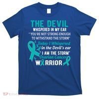 I Am The Storm Ovarian Cancer Warrior Funny Gift T-Shirt thumb 0
