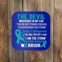 I Am The Storm Ovarian Cancer Warrior Funny Gift Coaster thumb 0