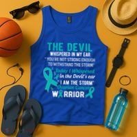 I Am The Storm Ovarian Cancer Warrior Funny Gift Tank Top thumb 4