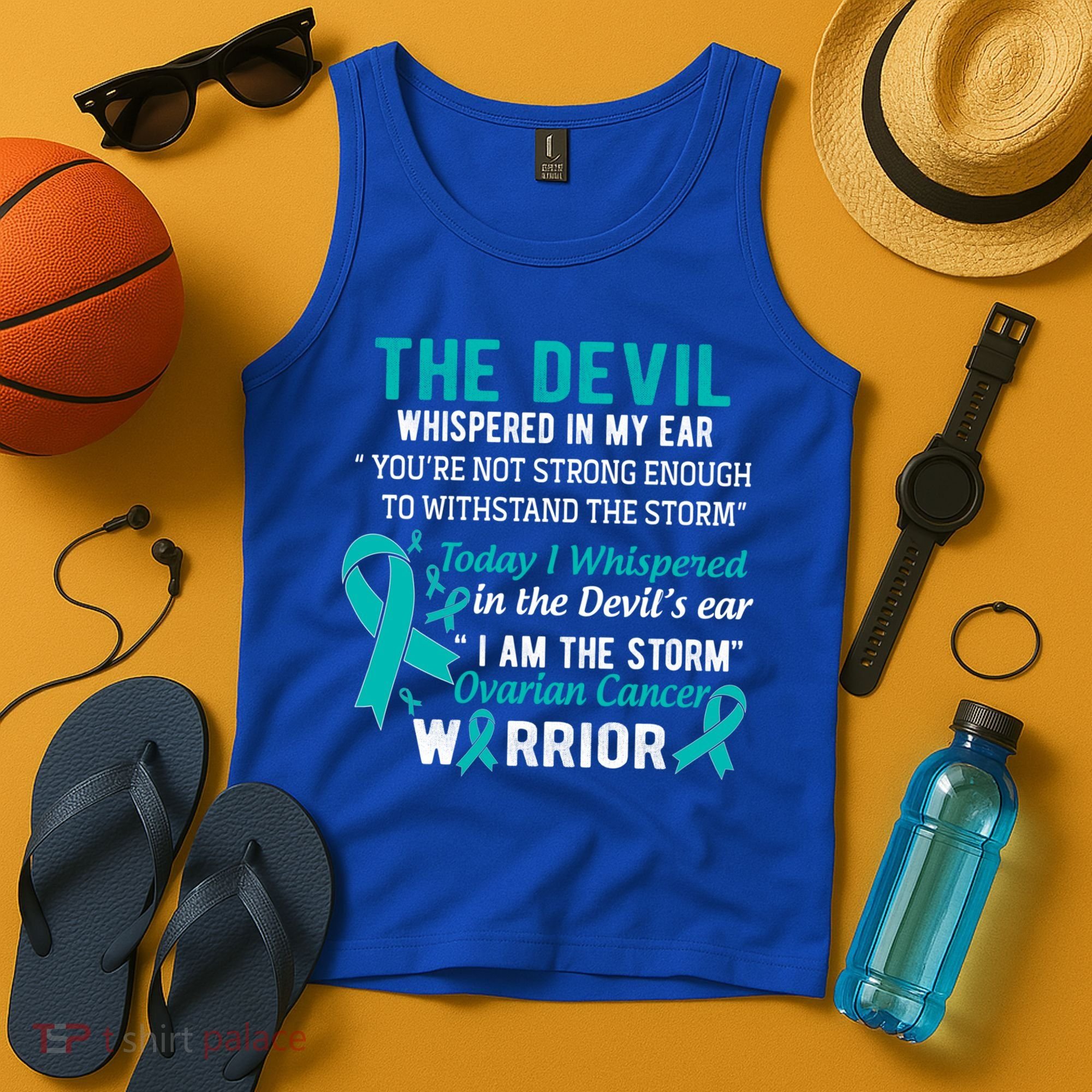 I Am The Storm Ovarian Cancer Warrior Funny Gift Tank Top