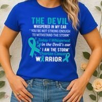 I Am The Storm Ovarian Cancer Warrior Funny Gift Women's T-Shirt thumb 2