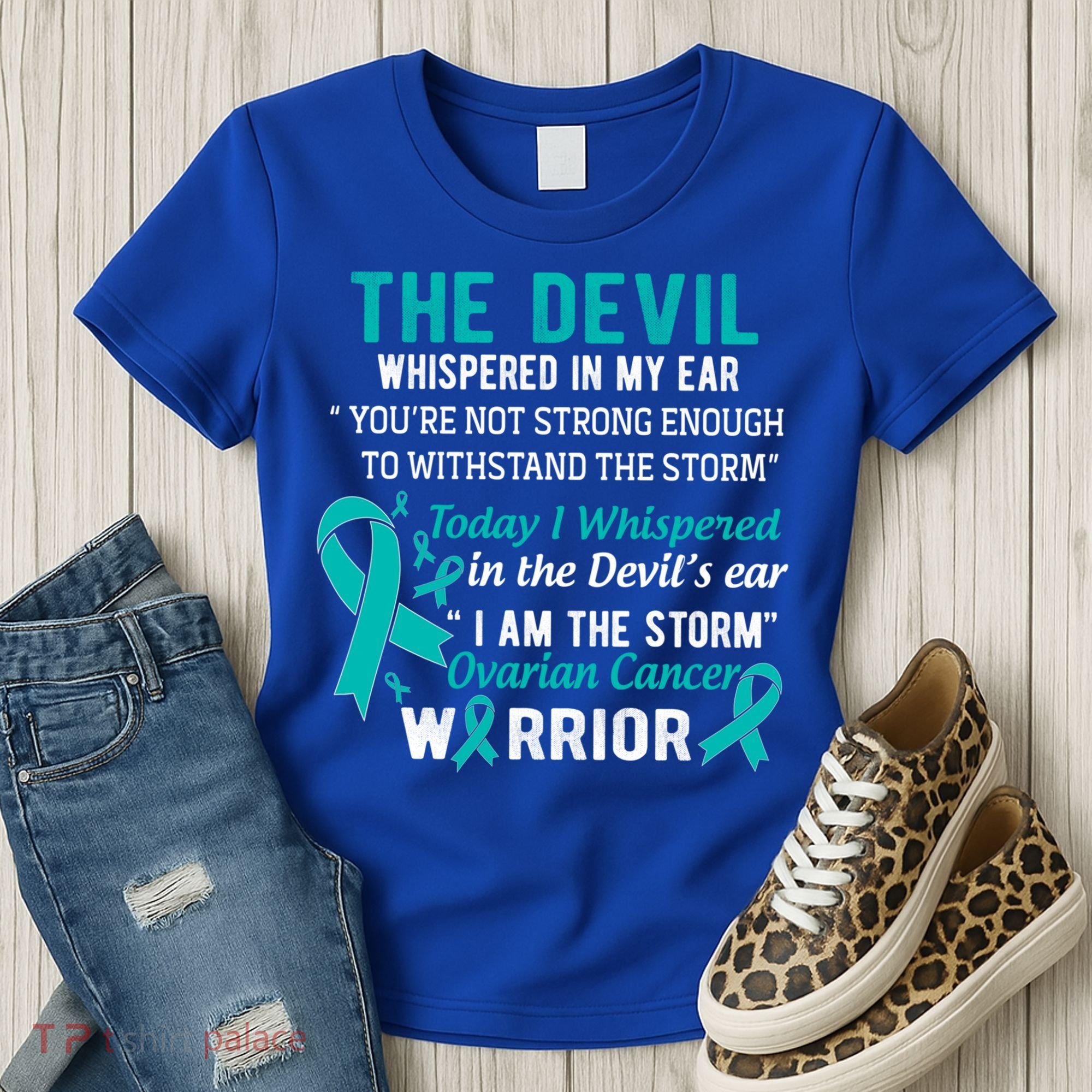 I Am The Storm Ovarian Cancer Warrior Funny Gift Women's T-Shirt