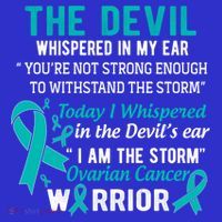 I Am The Storm Ovarian Cancer Warrior Funny Gift Kids Sweatshirt thumb 2