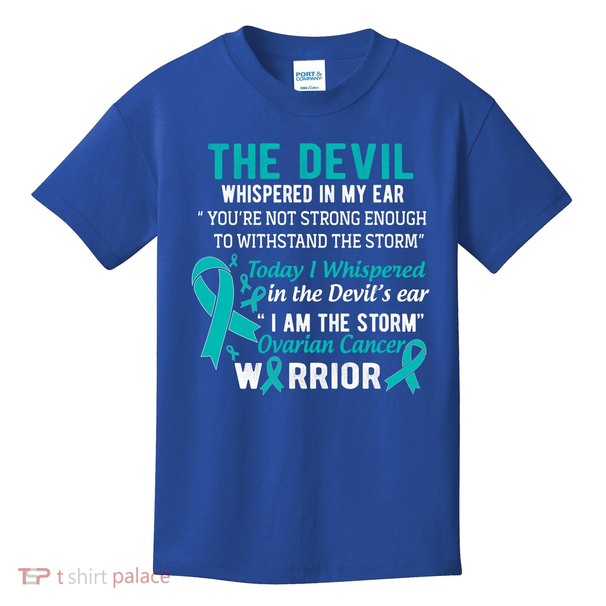 I Am The Storm Ovarian Cancer Warrior Funny Gift Kids T-Shirt