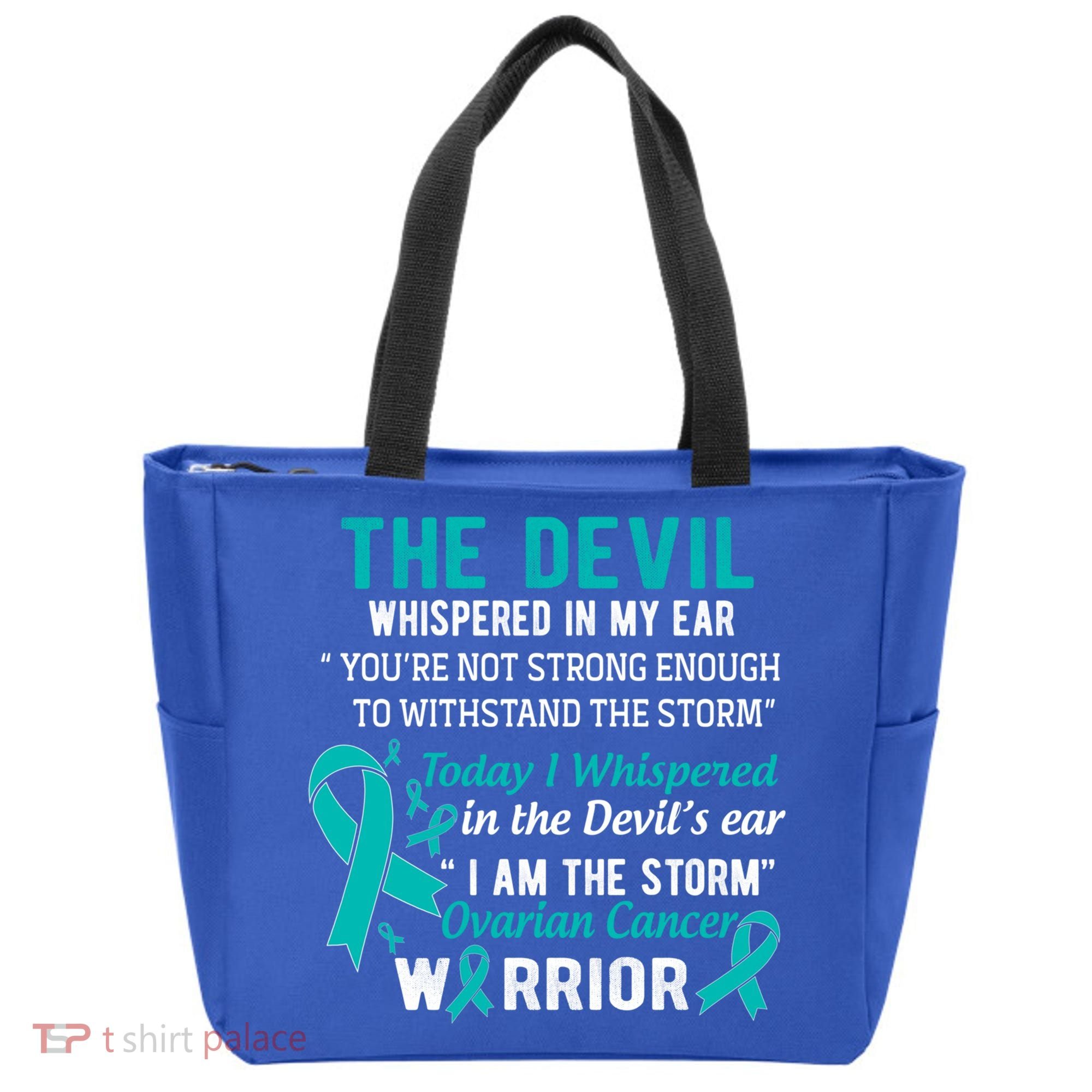 I Am The Storm Ovarian Cancer Warrior Funny Gift Tote Bag