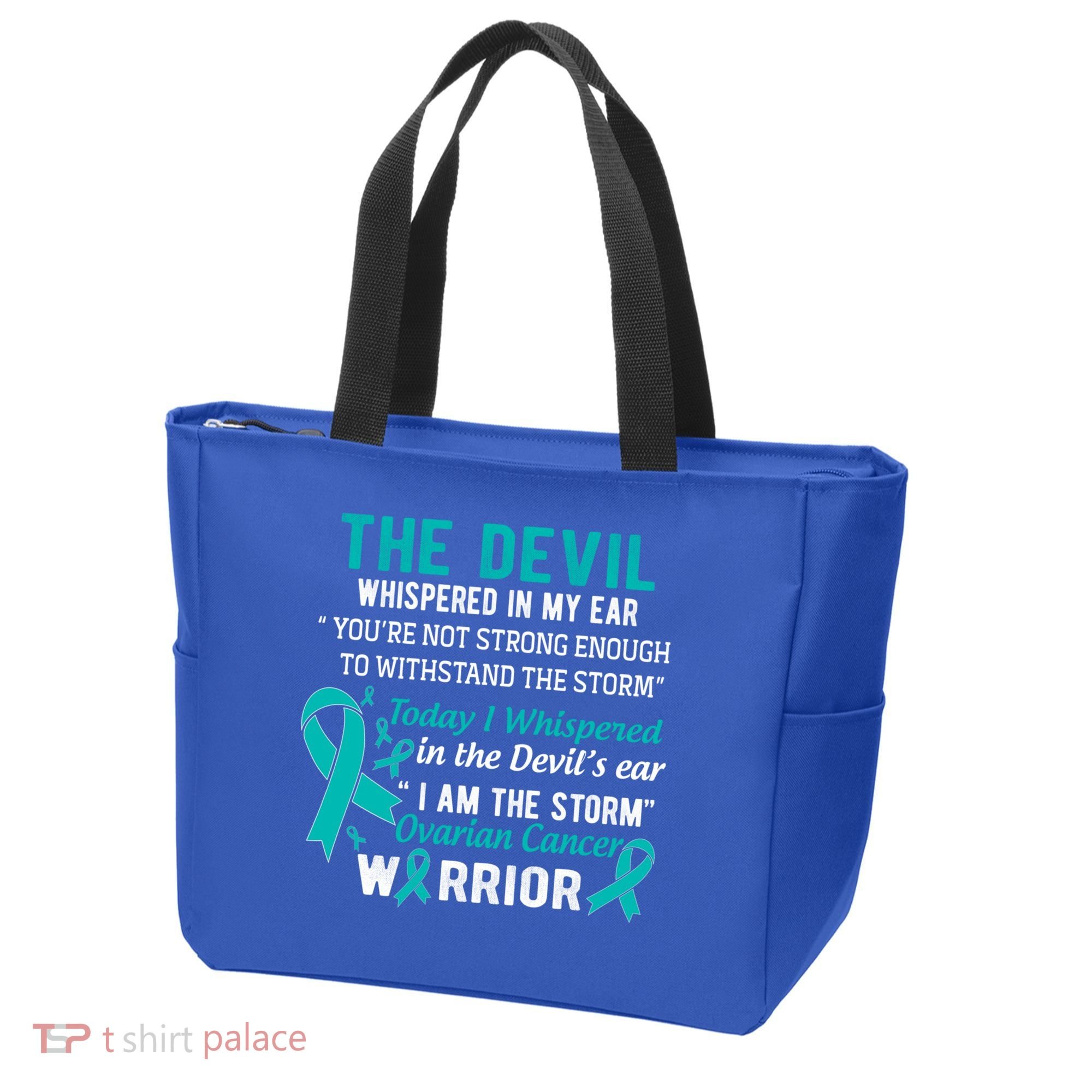 I Am The Storm Ovarian Cancer Warrior Funny Gift Tote Bag