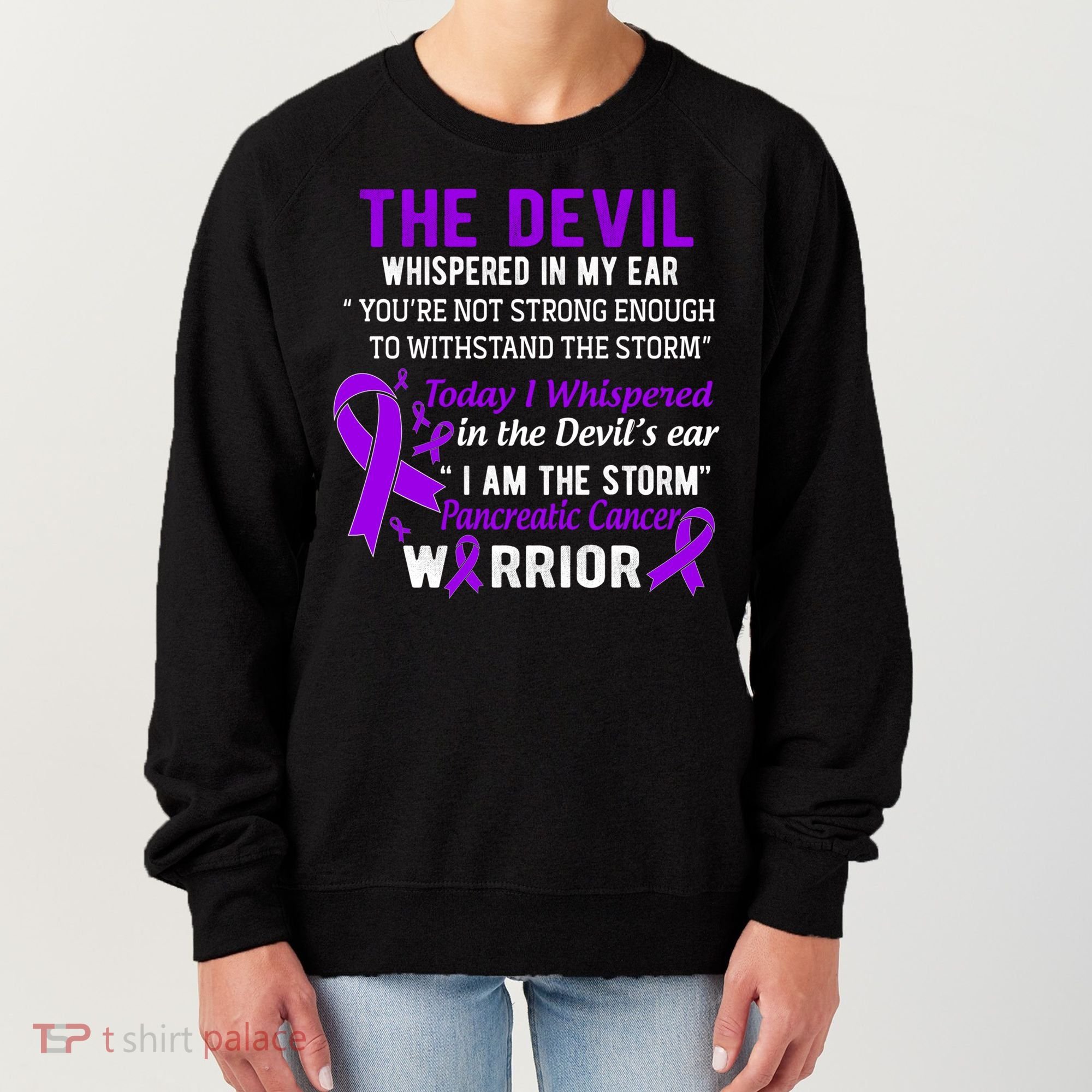 I Am The Storm Pancreatic Cancer Warrior Gift Women's Sweatshirt
