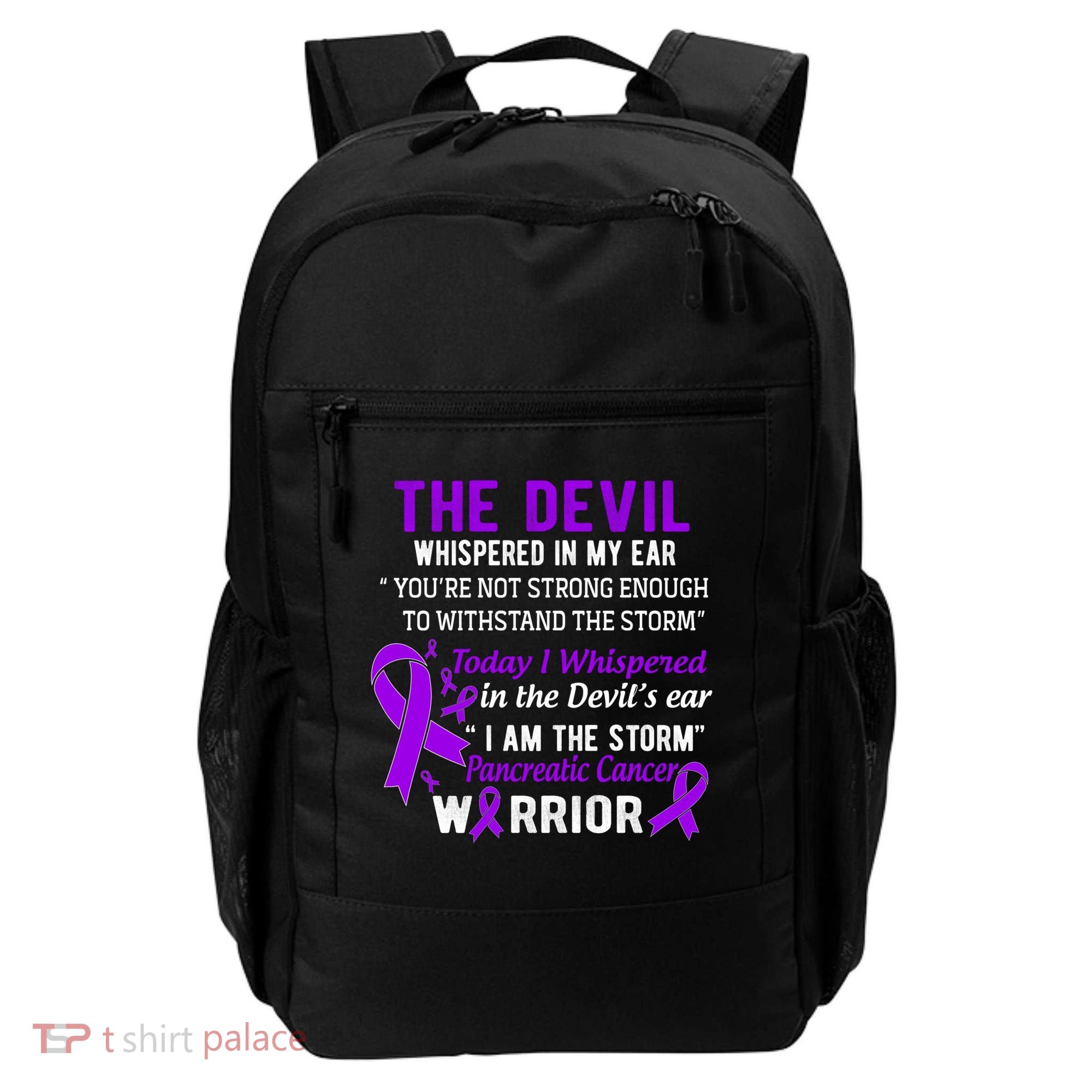 I Am The Storm Pancreatic Cancer Warrior Gift Backpack