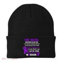 I Am The Storm Pancreatic Cancer Warrior Gift Beanie thumb 0