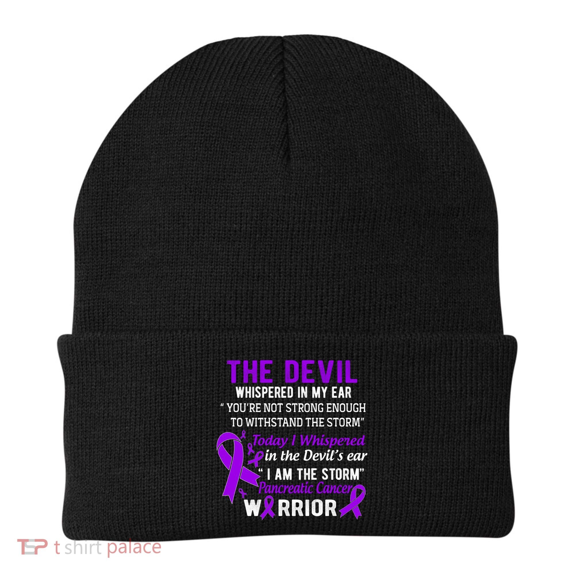 I Am The Storm Pancreatic Cancer Warrior Gift Beanie