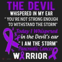 I Am The Storm Pancreatic Cancer Warrior Gift Beanie thumb 2