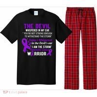 I Am The Storm Pancreatic Cancer Warrior Gift Pajama Set thumb 0